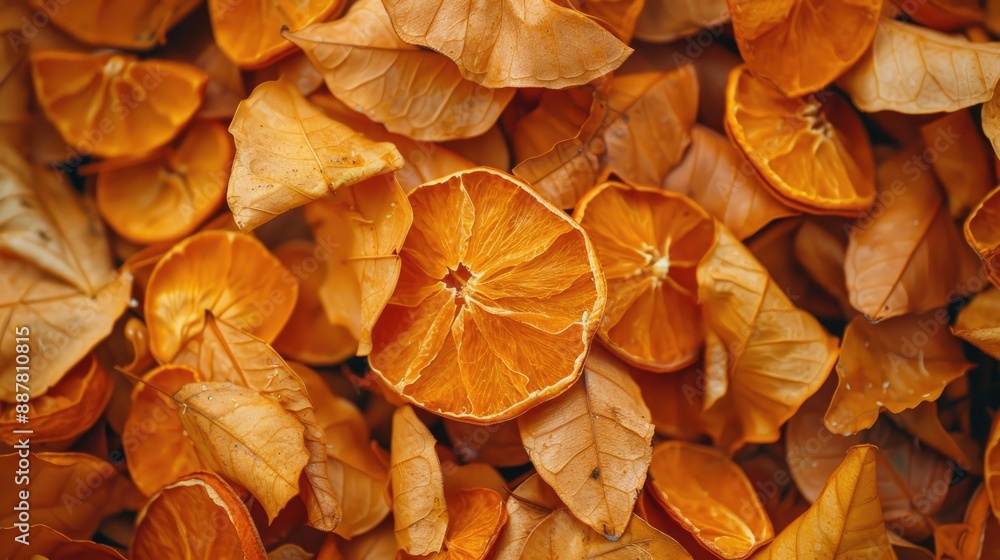Background of dried orange leaves Background of dried orange leaves