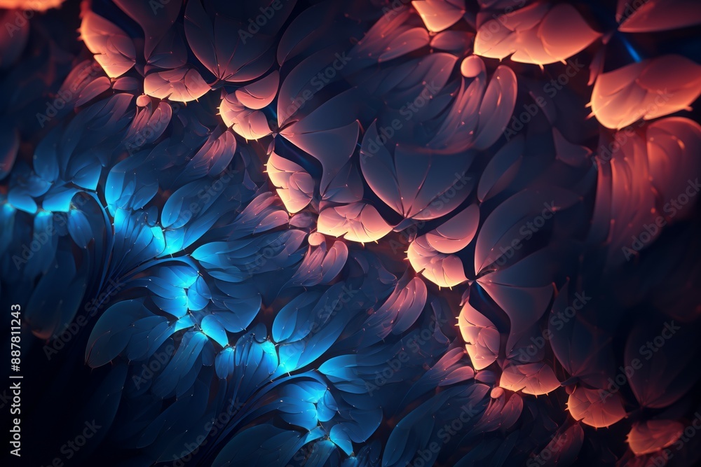Fractals Material Structure Background - Generative AI Fractals Material Structure Background - Generative AI