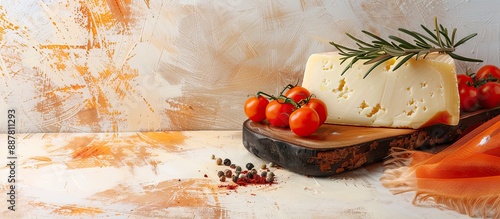 Cheese with rosemary and to...