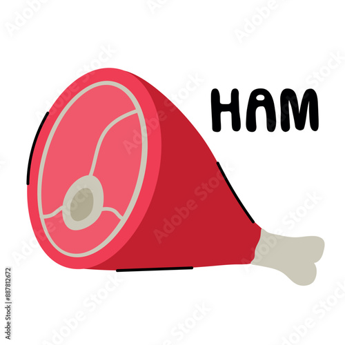 Ham icon clipart avatar logtotype isolated vector illustration