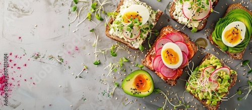 Healthy vegetarian open san...