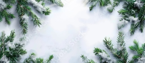 Fir tree Christmas frame on...