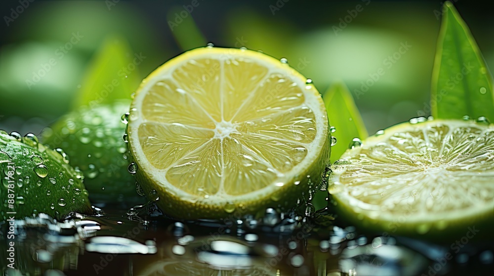 lemon lime HD 8K wallpaper Stock Photographic Image  