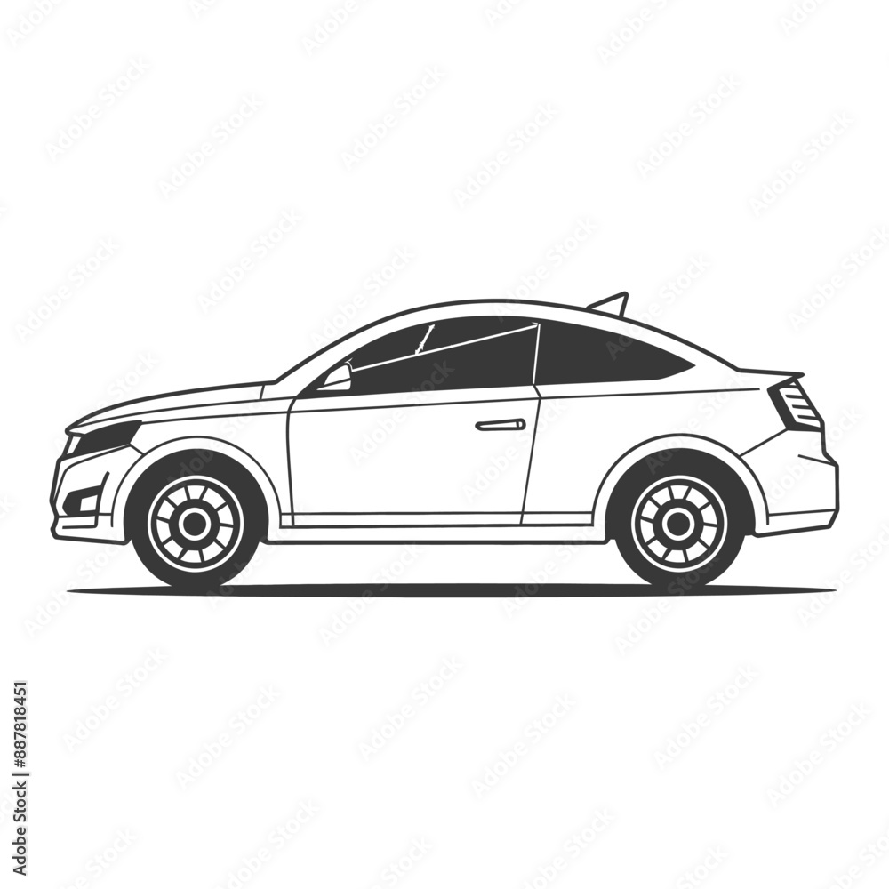 car minimalist line art icon logo symbol icon black color only car minimalist line art icon logo symbol icon black color only