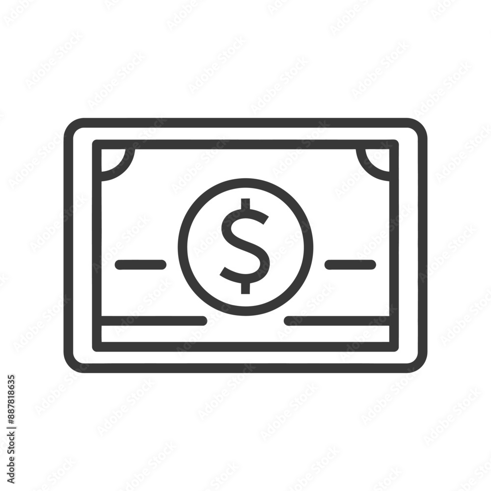 cash management minimalist line art icon logo symbol icon black color only cash management minimalist line art icon logo symbol icon black color only