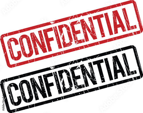 Confidential Rubber Stamp. Red Confidential Rubber Grunge Stamp Vector Illustration - EPS 10