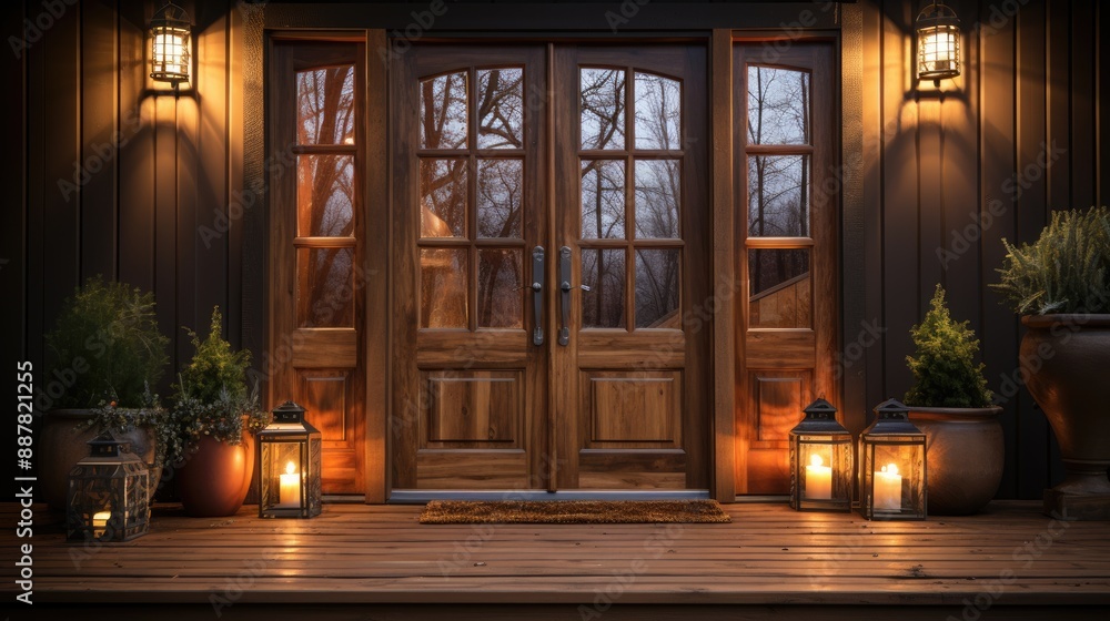 luxury home entrance with a handcrafted wooden door and artisan hardware luxury home entrance with a handcrafted wooden door and artisan hardware