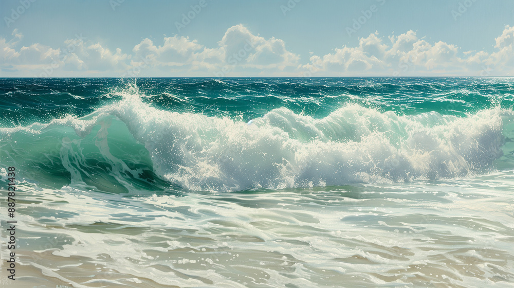 Obraz premium breaking waves