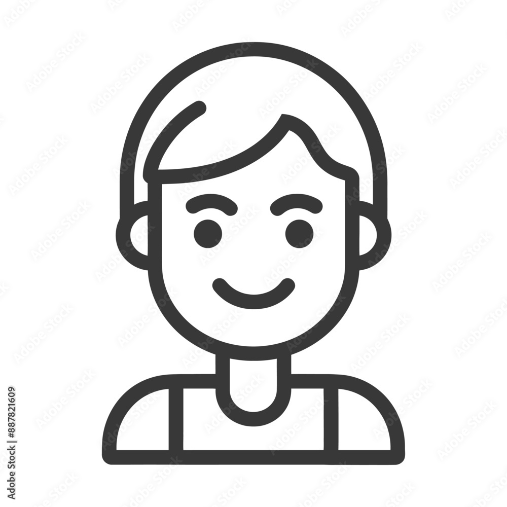 Obraz premium customer minimalist line art icon logo symbol icon black color only