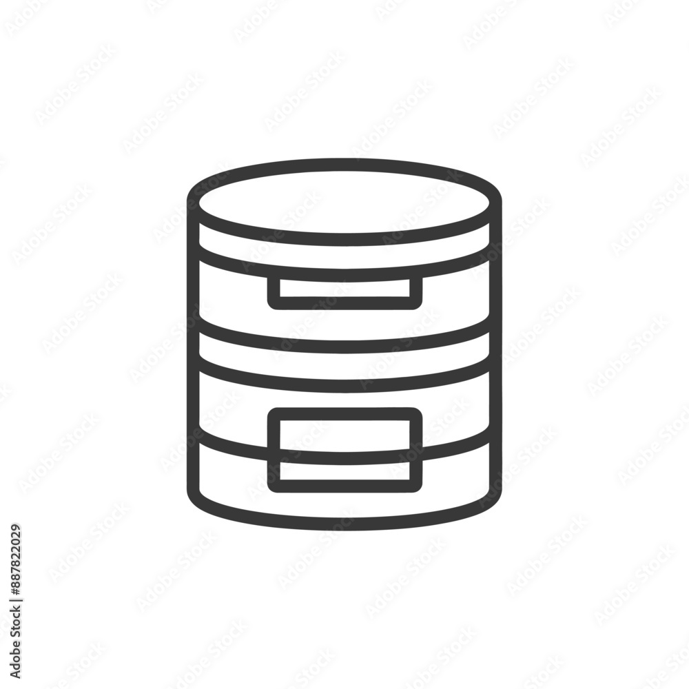 database minimalist line art icon logo symbol icon black color only database minimalist line art icon logo symbol icon black color only