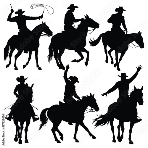 Racing Horses Silhouettes