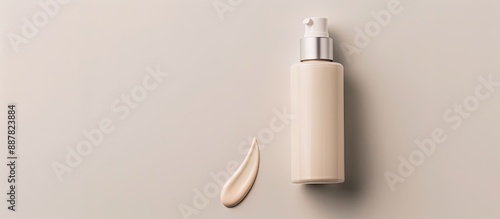 Cream bottle placed on a wh...