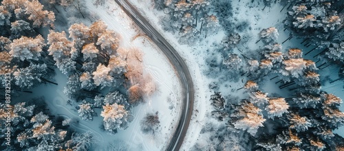 Aerial drone view showing a...