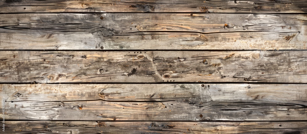 A weathered teak wood plank creates a rustic backdrop with a copy space image A weathered teak wood plank creates a rustic backdrop with a copy space image