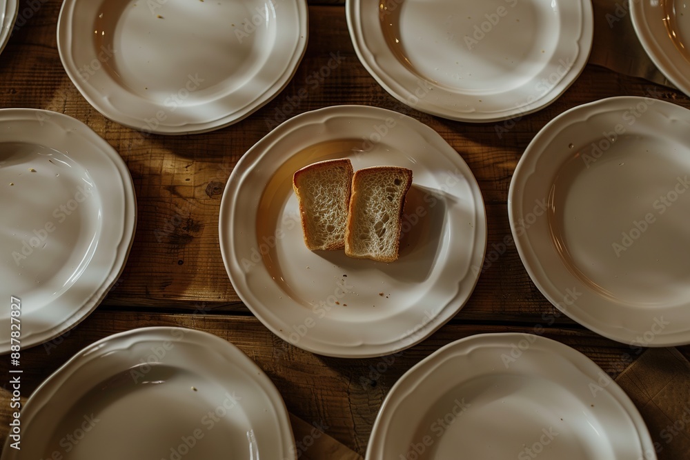 Simple Table Setting with Bread Simple Table Setting with Bread
