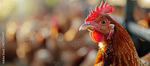 A detailed view of a chicke...