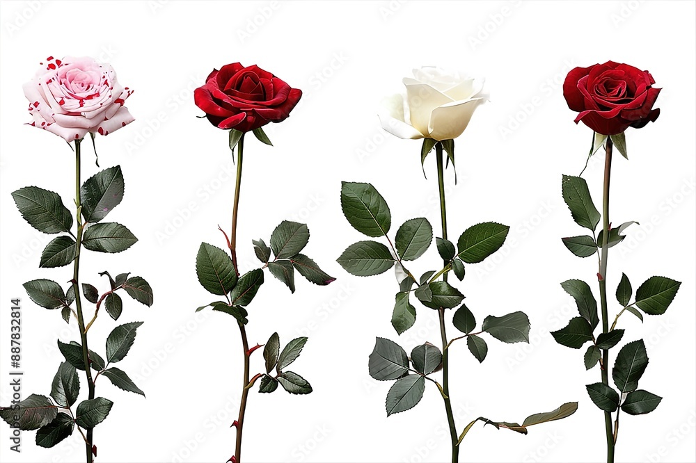 Roses bunch isolated on white background
Roses bunch isolated on white background
