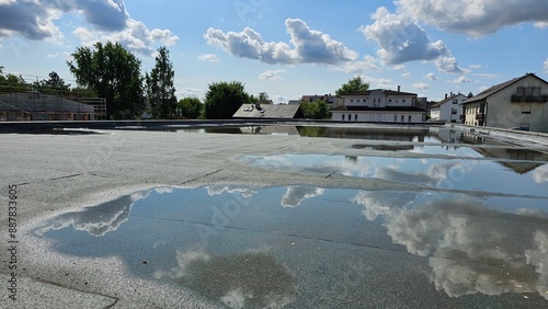 Wasser auf Flachdach