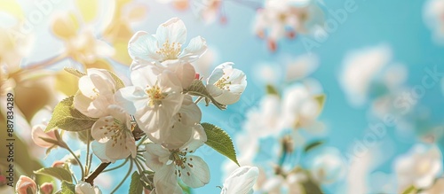 White flowers blooming on a...