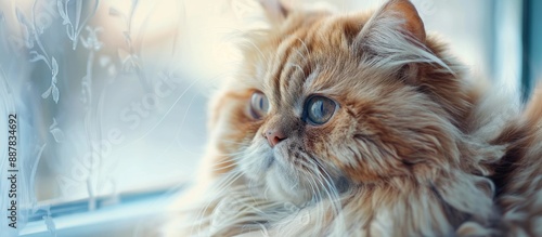 Charming Persian cat with a...