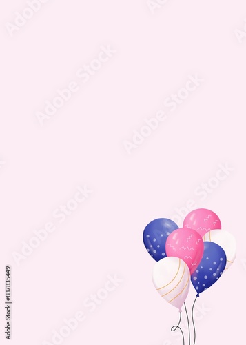 Celebration party background with colorfull balloons