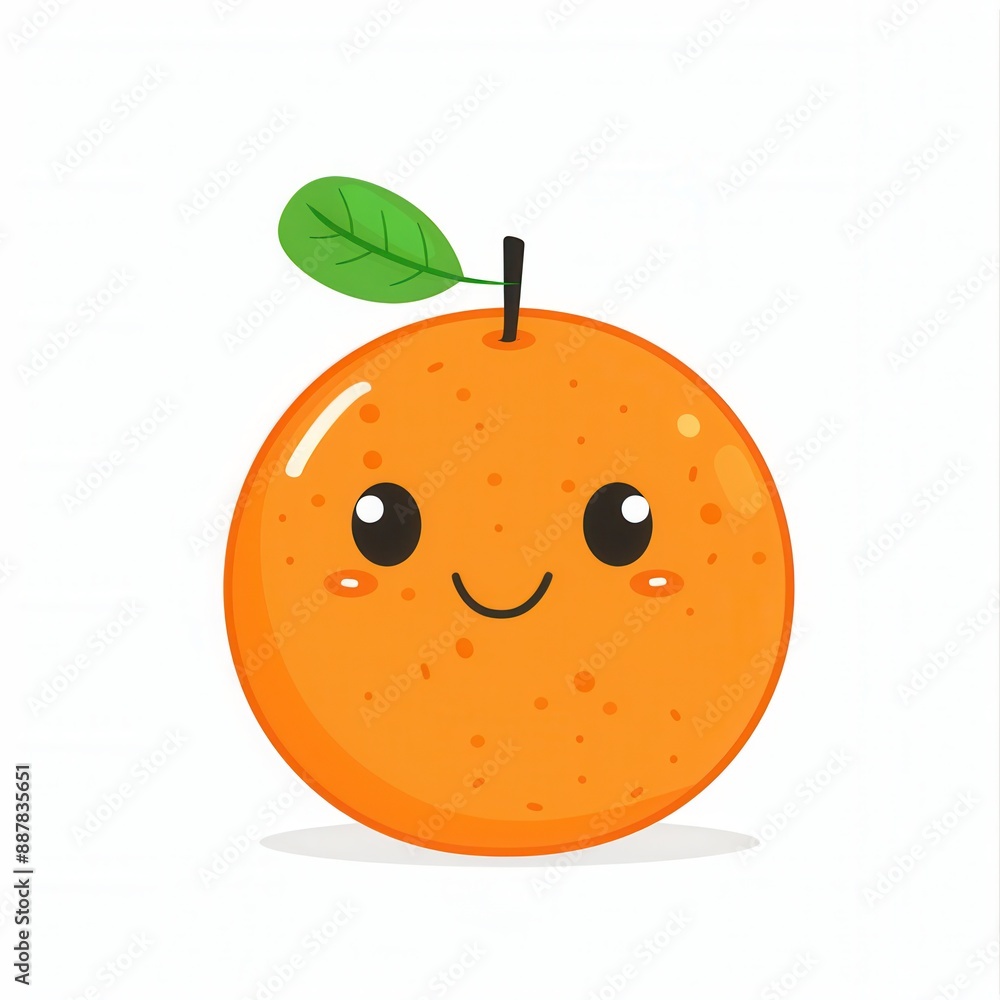 Cute cartoon character of orange Cute cartoon character of orange