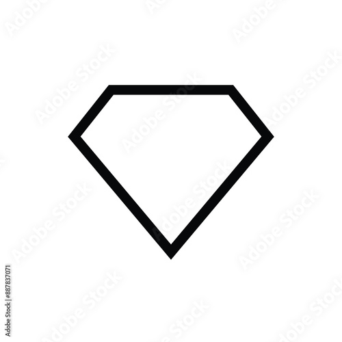 Diamond line icon. gemstone symbol. diamond icon vector design for web, computer and mobile app