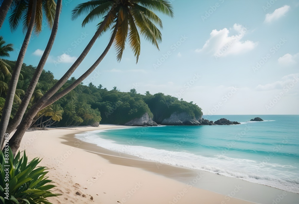 Obraz premium Beautiful sea beach photo