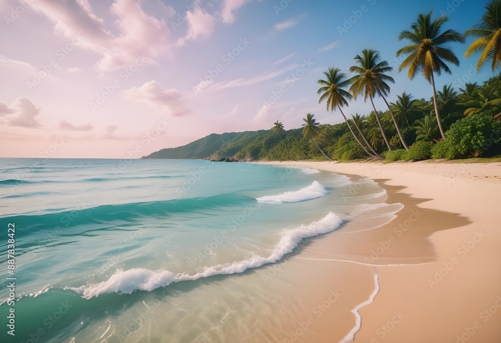 Fototapeta premium Beautiful sea beach photo