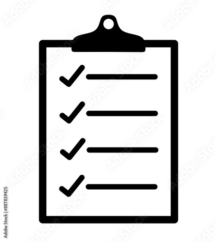 clipboard icon vector on white background
