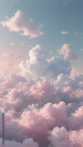 blue sky with clouds, Pink Cloud Skyscape Photo High-definition clear iPhone wallpaper, Galaxy wallpaper, wallpaper, high-definition wallpaper