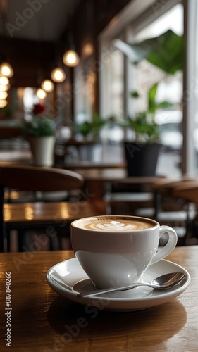 cup of coffee on the table, Peaceful cafe coffee cup photo High definition clear, iPhone wallpaper, Galaxy wallpaper, wallpaper, high definition wallpaper