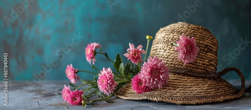Chrysanthemum flowers and a...