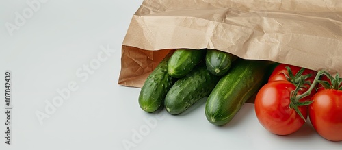 A brown paper bag filled wi...