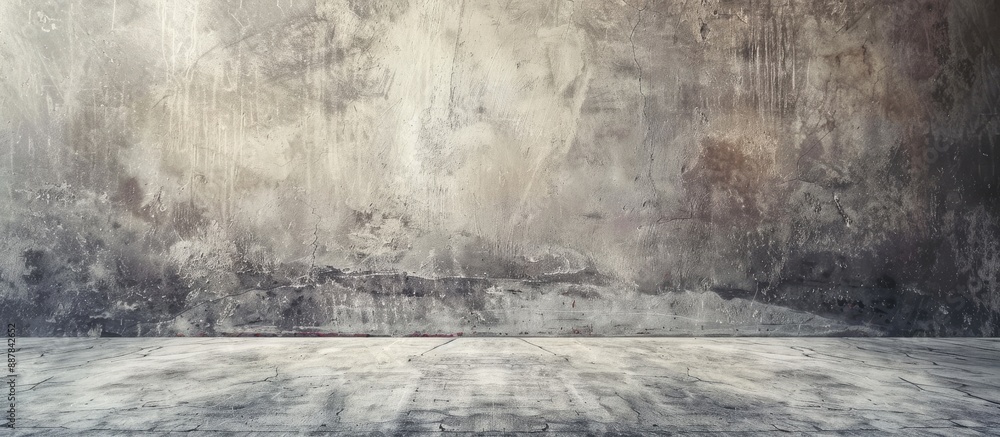 Fototapeta premium Studio background with a concrete texture perfect for adding text or graphics in the copy space image