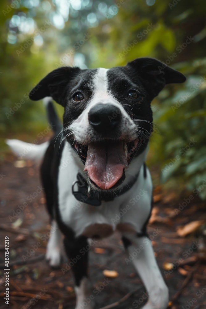 a happy dog wagging it's tail to its right a happy dog wagging it's tail to its right