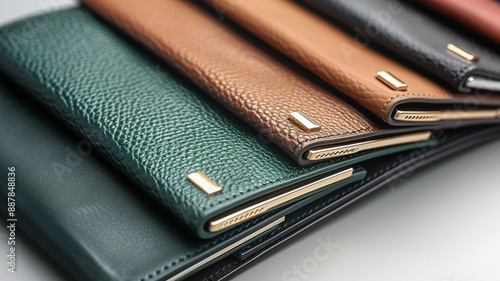 Wallpaper Mural Genuine leather wallet on isolated white background. genuine leather wallet, leather wallet, wallet on white background, isolated wallet, men's wallet, women's wallet, leather accessory, Torontodigital.ca