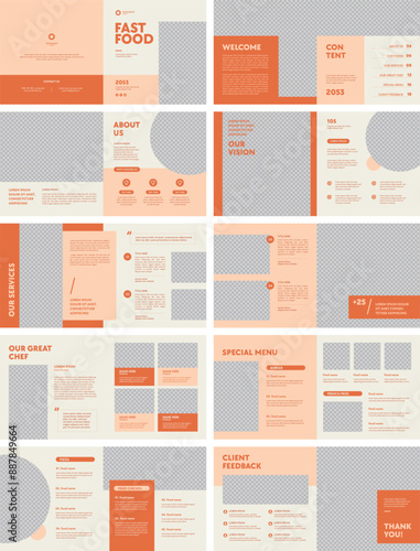 Square Fast Food Restaurant  Brochure