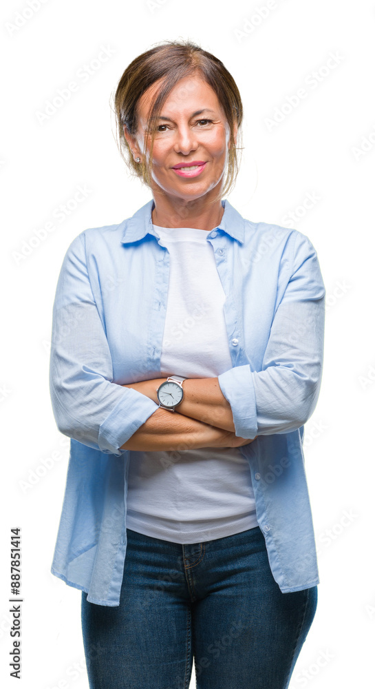 Middle age senior hispanic woman over isolated background with serious expression on face. Simple and natural looking at the camera. Middle age senior hispanic woman over isolated background with serious expression on face. Simple and natural looking at the camera.