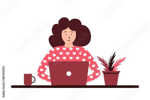 Wear Pajamas to Work Day. Office workers in good mood. April event