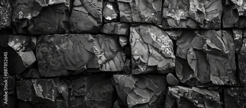 Black and white stone struc...