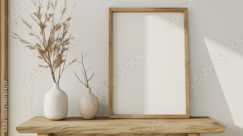 Minimalist Interior Design with Empty Frame