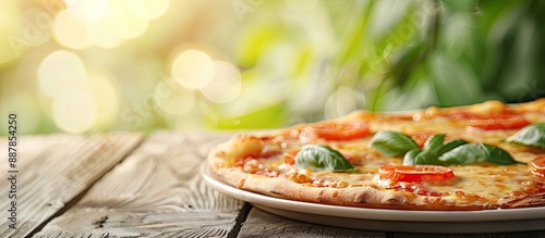 Pizza on a restaurant table...