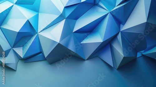 Geometric Business Card. Modern Abstract Design with Blue Diamond Shape