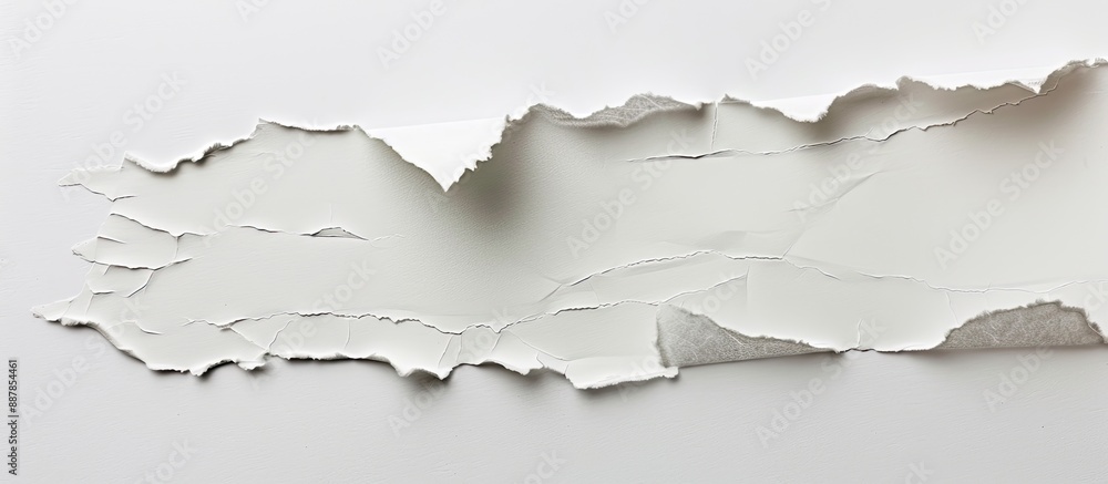 Fototapeta premium White paper showing torn edges suitable for advertisement with copy space image