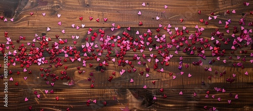 Heart shaped pink and red c...