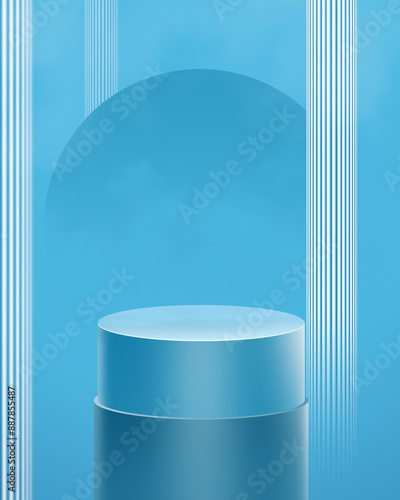 abstract podium background with stripes