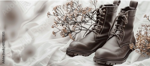 Chic dark gray lace up wome...