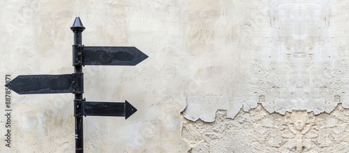 Street signs with black met...