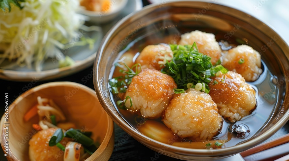 Kashiwa rice balls and vinegar chicken made with poultry Kashiwa rice balls and vinegar chicken made with poultry